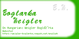 boglarka weigler business card